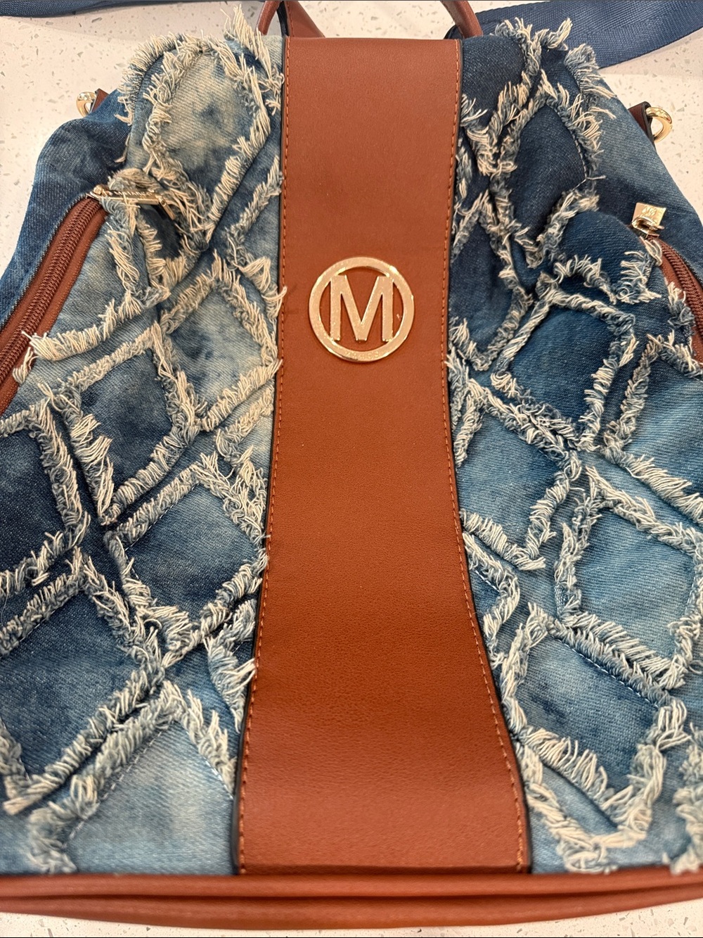 Marco by MKP collection denim backpack/shoulder bag